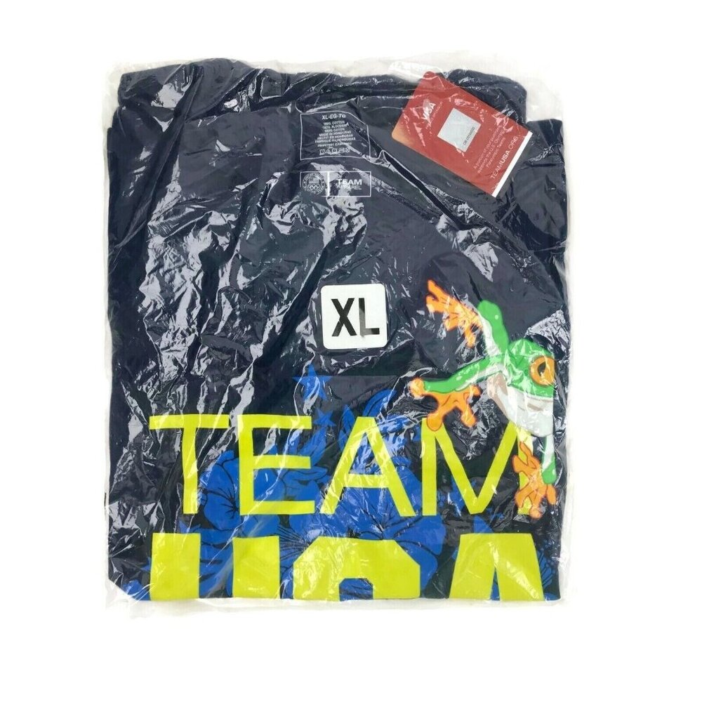 2016 Olympics Rio De Janeiro Adult T-Shirt Team USA New in Package Size XL Frog